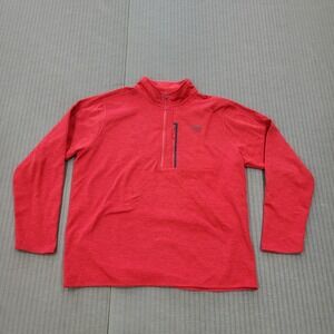 The North Face 1/4 Zip Mens Size XL Pullover Jacket Red Orange Long Sleeve Soft